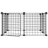 Pet Cage with Door, 8 Panels, Black, 35 x 35 cm, Steel view 3