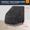 YBYHFAA Manual Wheelchair Cover, 100% Waterproof 600D Oxford, Black view 2