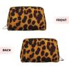 VTCTOASY Cheetah-Leopard Print Makeup Bag, Portable Cosmetic and Toiletry Pouch, White, One Size view 2