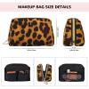 VTCTOASY Cheetah-Leopard Print Makeup Bag, Portable Cosmetic and Toiletry Pouch, White, One Size view 4