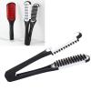 Beard Straightening Comb, Double-Sided V-Shaped Brush, White view 2