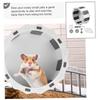 Black 17 cm Hamster Wheel with Steel Axle for Small Pets view 3