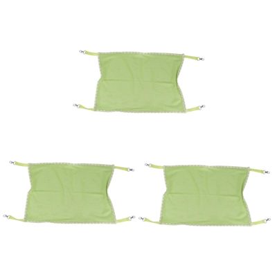 Housoutil 3-Piece Green Cat Hammock Set with Spring Clips
