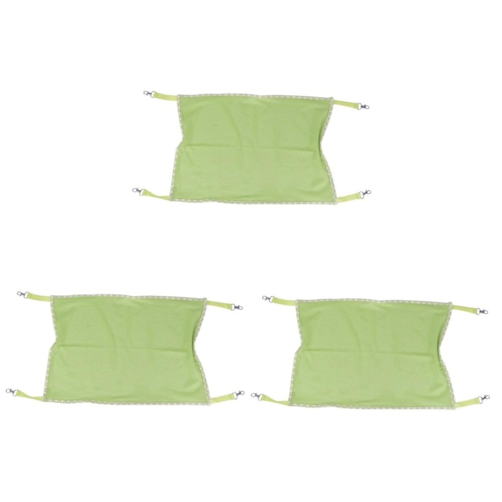 Housoutil 3-Piece Green Cat Hammock Set with Spring Clips