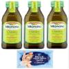 3-Pack Monini CLASSICO Extra Virgin Olive Oil, 250 ml Glass Bottles + Free 100 g Felce Azzurra Talcum Powder view 1