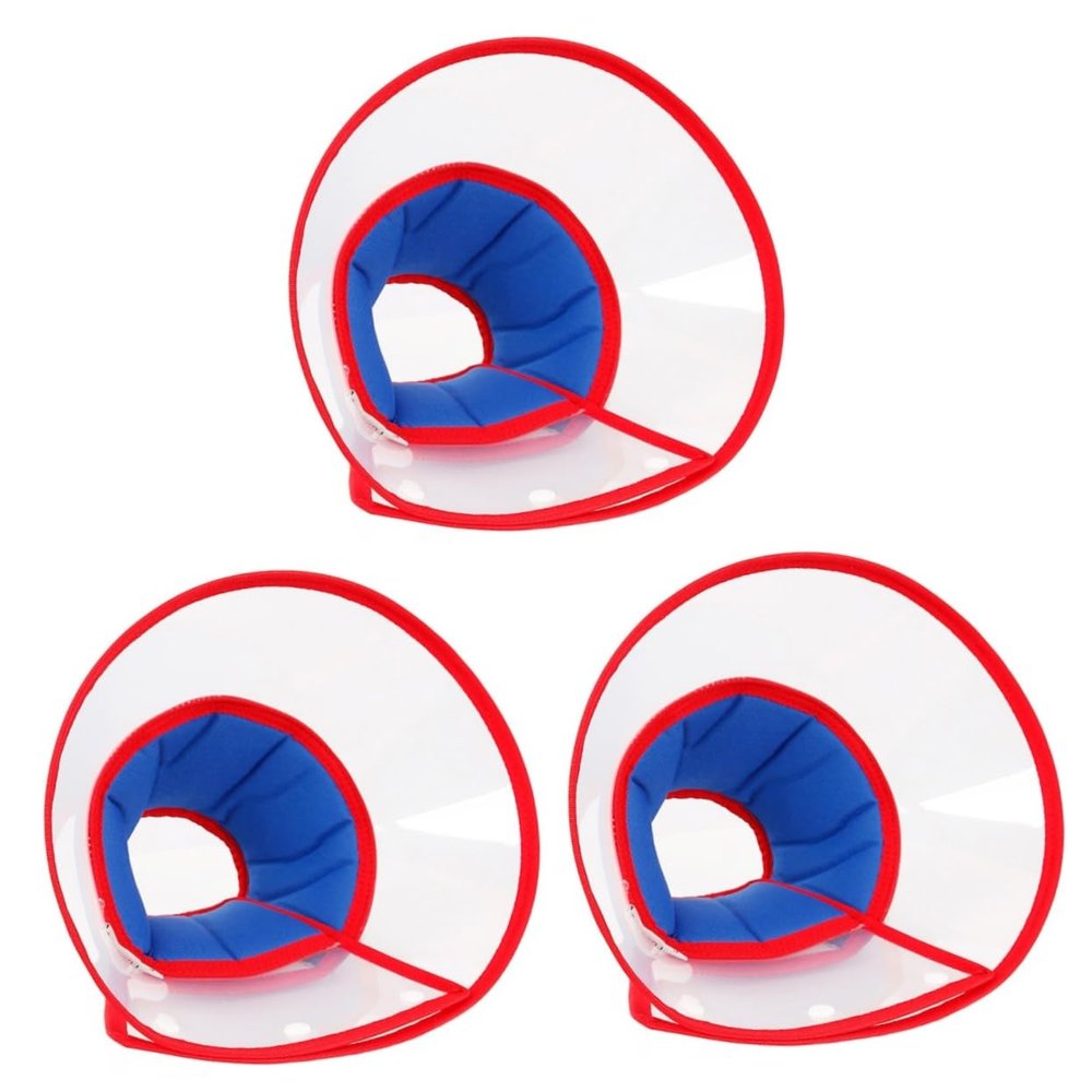 Housoutil 3-Piece Adjustable Recovery Cone for Dogs and Cats