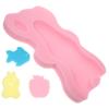 Housoutil Pink Contoured Baby Bath Sponge Mat view 1