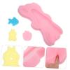 Housoutil Pink Contoured Baby Bath Sponge Mat view 2