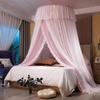 IxapA Girls' Bed Canopy, Double-Layer Transparent Mesh Dome Curtain for Twin, Full, Queen, and King Beds view 2