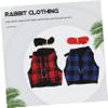 DOITOOL 2-Piece Christmas Rabbit Vest with Leash, Bunny-Pattern Harness for Small Pets view 2