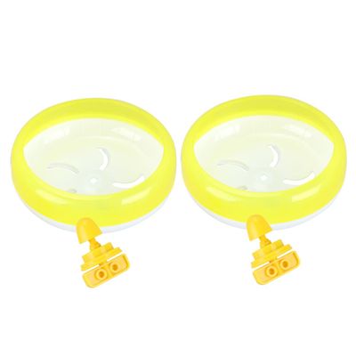 18 cm Hamster Wheel with Stand, Yellow Plastic Exercise Wheel