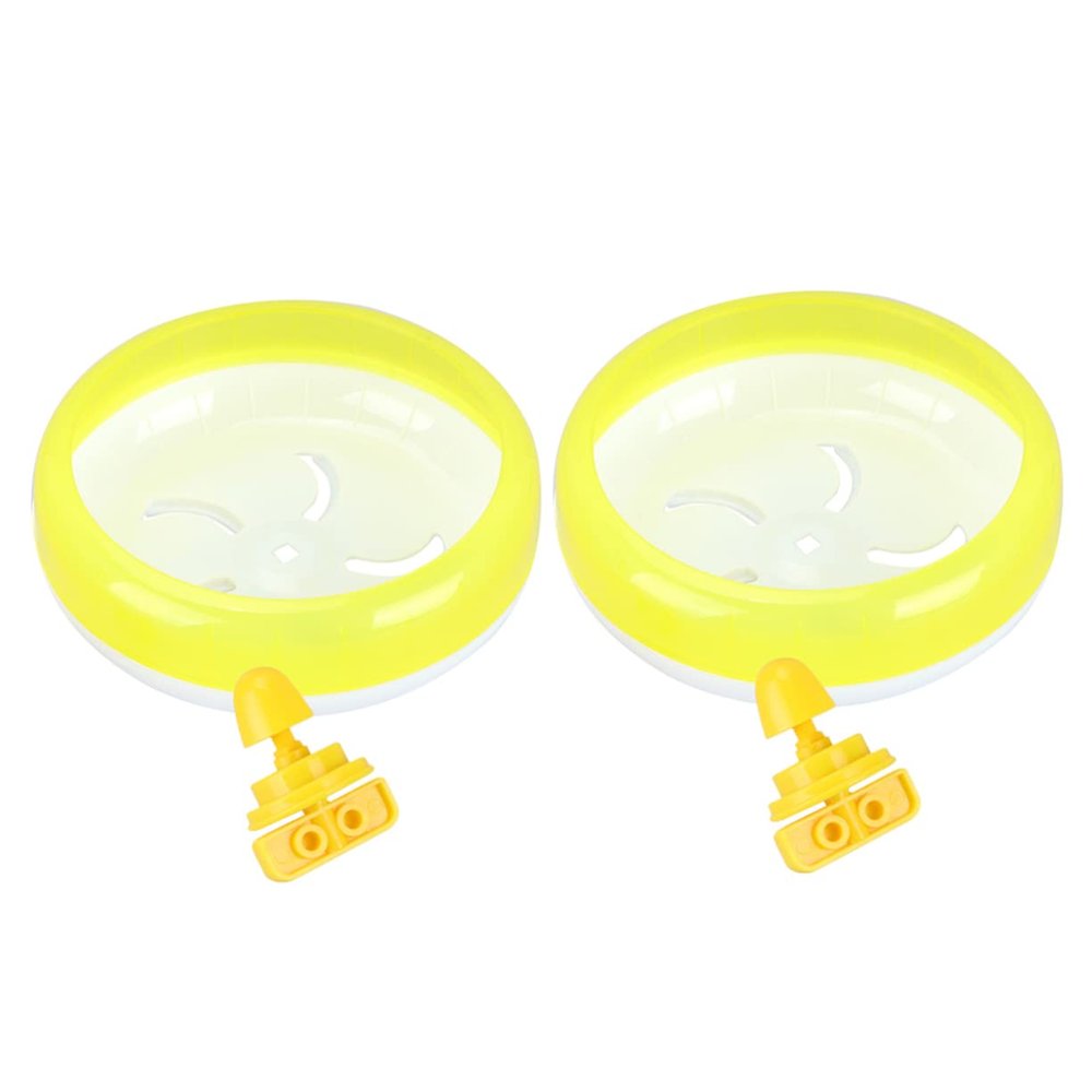 18 cm Hamster Wheel with Stand, Yellow Plastic Exercise Wheel