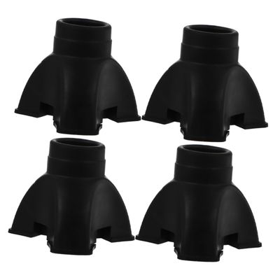 Mobestech 4-Piece Rubber Tips for Trekking Poles, Anti-Slip Triangular Covers
