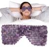 Cooling Jade Stone Eye Mask, Gel Mask for Puffy Eyes, Migraine Headaches, Tired Eyes, Dark Circles and Sinus Pain (Amethyst) view 1