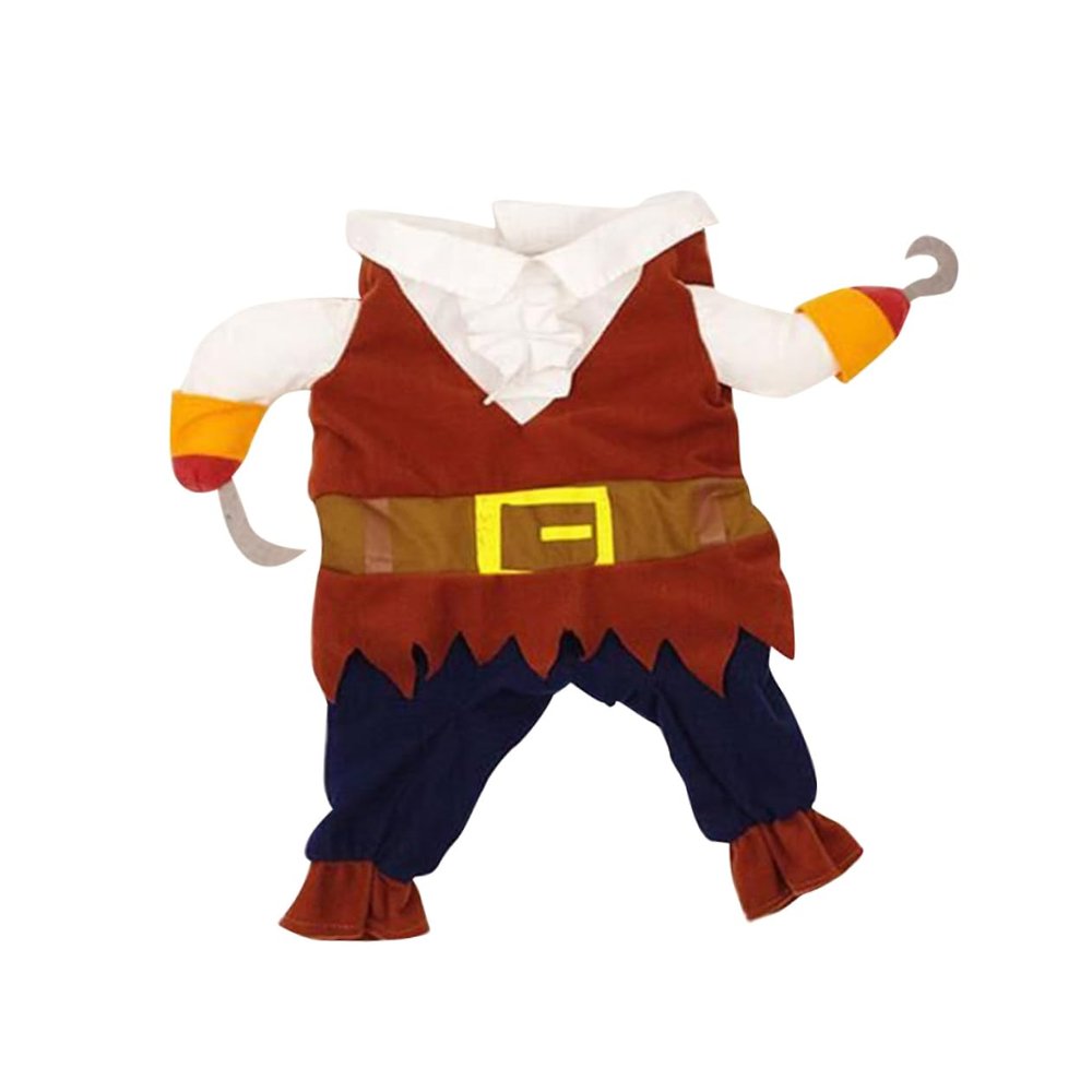 Angoily Pirate Costume with Hat for Cats and Dogs S