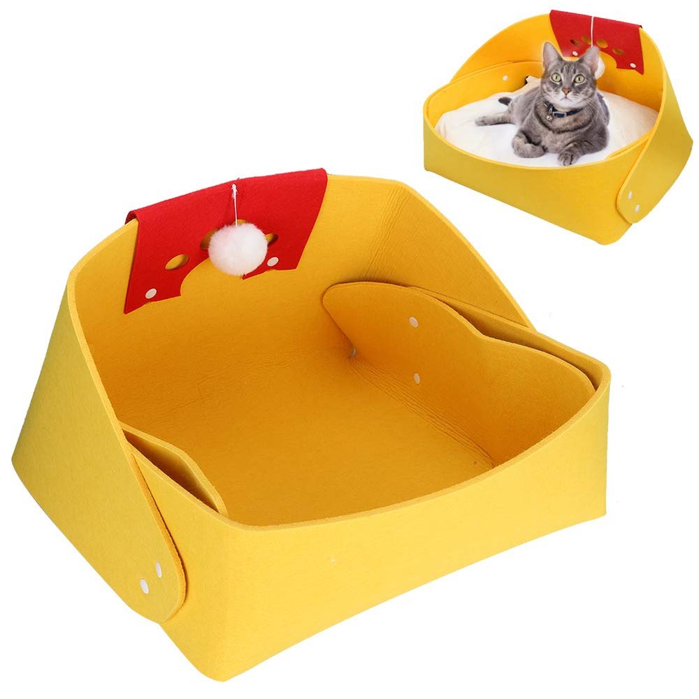 BEIJIALY Felt Pet Bed and Cat Cave
