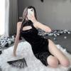 SINMIUANIME Sexy Qipao Cosplay Lingerie Set, Black view 2