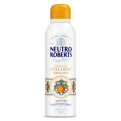 Neutro Roberts Firenze Deodorant Spray, Aluminum Salt-Free, No Stains, Iris & Gray Amber, 200 ml, 48 h