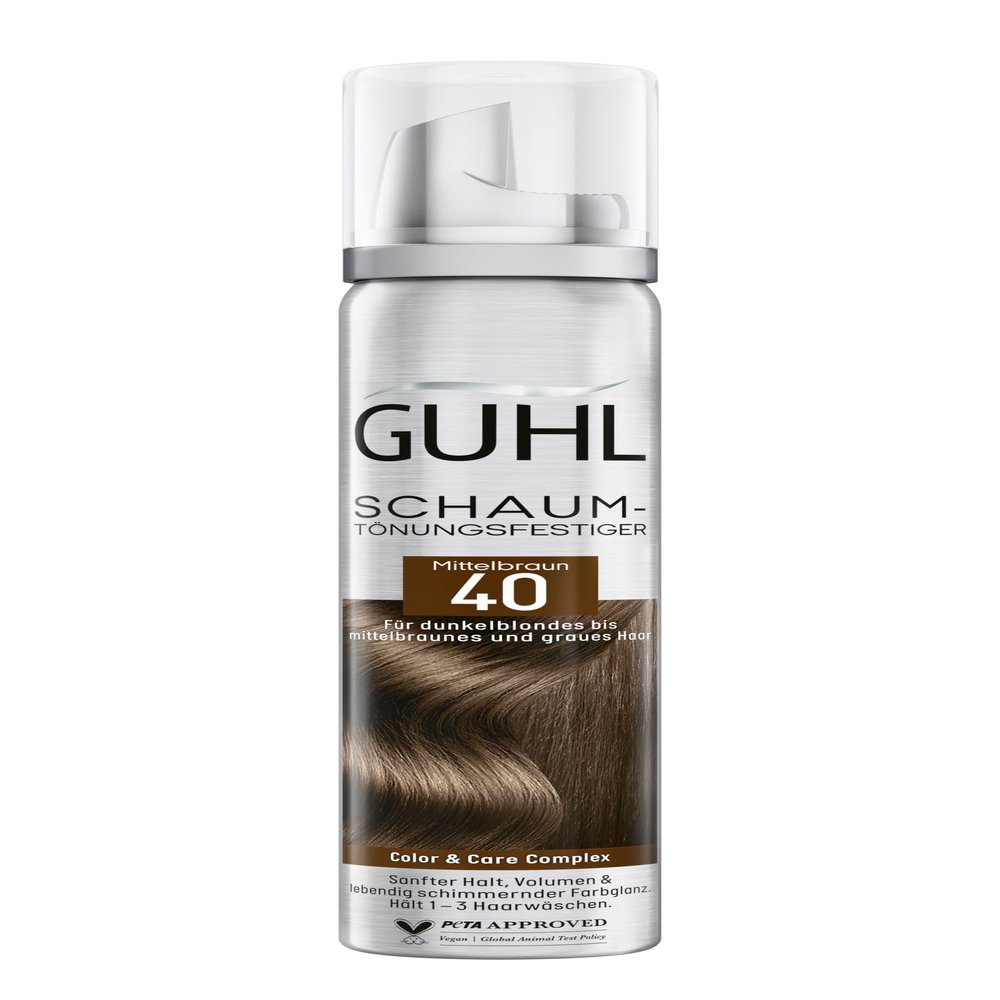 Guhl Foam Color & Styling Mousse, Shade 40 Medium Brown