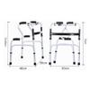 Bariatric Folding 2-Wheel Walker with Shower Commode Chair view 2