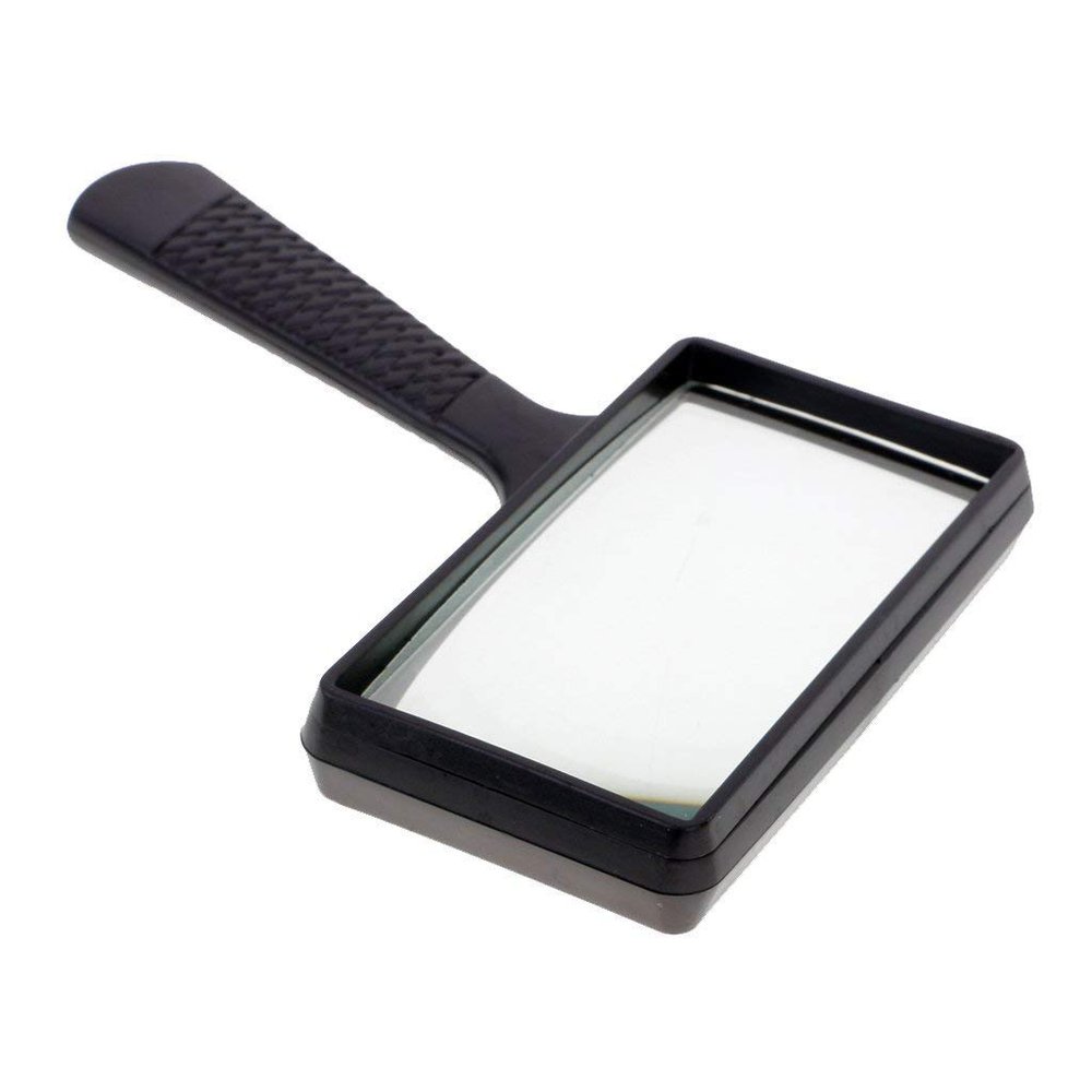 3X HD Handheld Rectangular Reading Magnifier with Large Lens