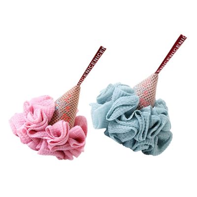 2-Pack Ice Cream Nylon Shower Loofahs for Body Cleansing