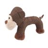 FOMIYES 2-Piece Squeaky Plush Dog Toys for Teething Puppies and Small Dogs, Interactive Durable Squeaker Toy, Coffee Monkey view 3