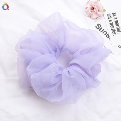 SYSUII Oversized Organza Scrunchies, 5-Pack, Purple