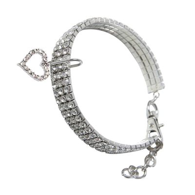 FOMIYES Crystal Pet Collar with Heart Pattern