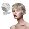 Onyx Stone Light Blue Reusable Shower Cap for Women view 4