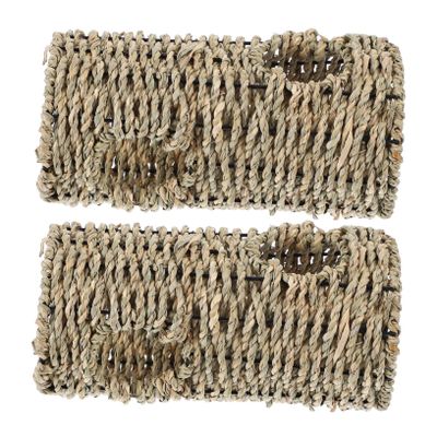 DOITOOL 2-Piece Straw Hamster Tunnel Toy for Small Pets