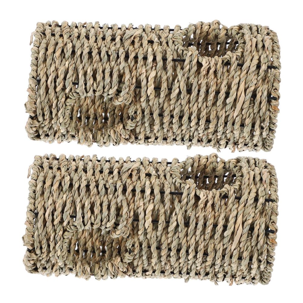 DOITOOL 2-Piece Straw Hamster Tunnel Toy for Small Pets