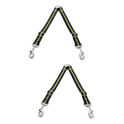 Angoily 2-Pack Green Reflective Nylon Dog Leashes