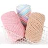 250 g/Roll Single-Strand Ice Stripe Chunky Yarn, Color 3 Skin Powder view 2