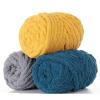 250 g/Roll Single-Strand Ice Stripe Chunky Yarn, Color 3 Skin Powder view 3