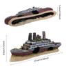 Dekaim Titanic Lost Wrecked Boat Ship Aquarium Decoration Ornament view 3
