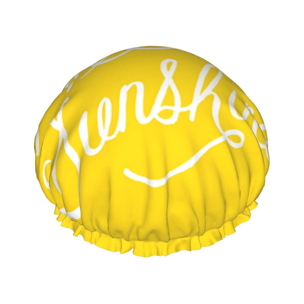 Goodlooking Hello Sunshine Reusable Shower Cap for Women, Double-Layer, Waterproof