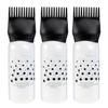 3-Pack Hair Dye Applicator Bottles, Black Plastic, for Salons view 1