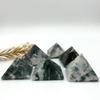 WIOSEN Natural Moss Agate Quartz Crystal Pyramid Tower for Home Decor view 2