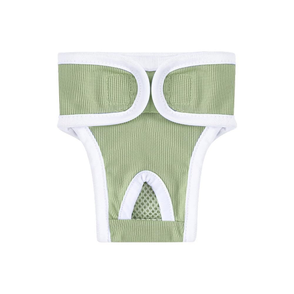 Treer Reusable Washable Female Dog Diapers, Absorbent, Adjustable Fit for Heat, Incontinence and Travel, XXL, Green