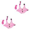 DOITOOL 2-Set Adjustable Rabbit Harnesses with Leashes, Pink view 1