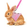 DOITOOL 2-Set Adjustable Rabbit Harnesses with Leashes, Pink view 4