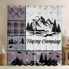 RV Window Curtains, Happy Camping Decor, 2 Panels, Medium Size view 1