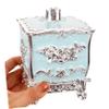 Ciieeo Dustproof Plastic Cotton Pad Box with Lid and Floral Embossing view 3