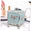 Ciieeo Dustproof Plastic Cotton Pad Box with Lid and Floral Embossing view 4