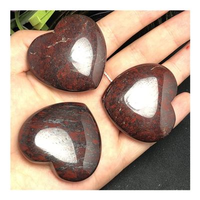 WIOSEN 3-Piece Natural Red Jasper Carvings, Love, Crafts, Home Decor, Stones
