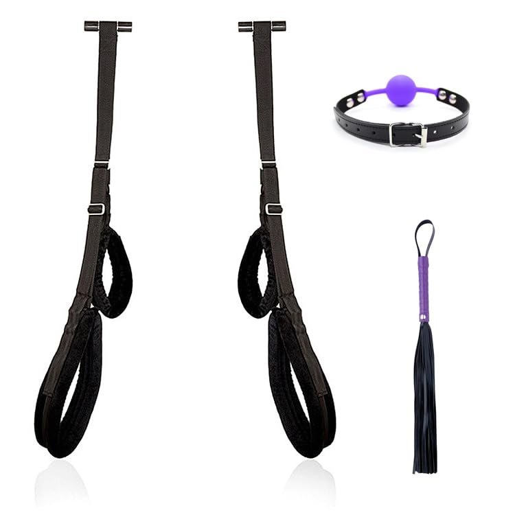 ZYDHHP Door-Mounted Sex Swing Set with Gag and SM Whip