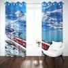 KARPIX Train Locomotive 3D Curtains, 2-Piece Polyester Window Curtains for Kids' Rooms, 183 x 160 cm view 3