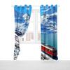 KARPIX Train Locomotive 3D Curtains, 2-Piece Polyester Window Curtains for Kids' Rooms, 183 x 160 cm view 4