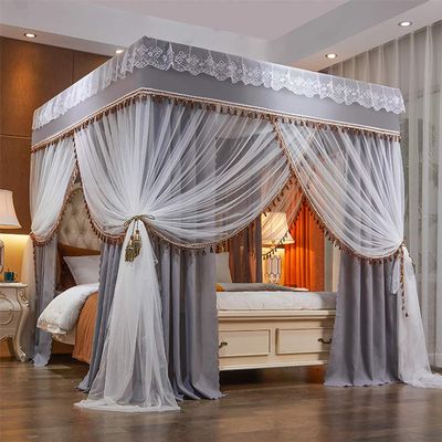 forestalk Princess 4-Post Bed Canopy and Cute Mosquito Net for Girls, Adults’ Bedrooms, and Kids’ Rooms, Curtain Net for Twin/Full/Queen/King